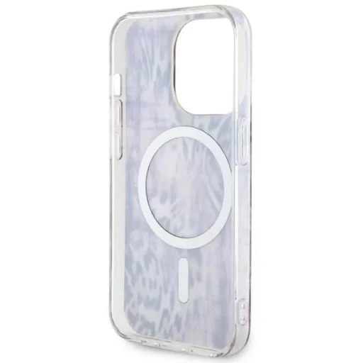 Guess GUHMP14LHLEOPWP iPhone 14 Pro 6.1" rózsaszín/ rózsaszín kemény hátlap Leopard MagSafe tok - 7