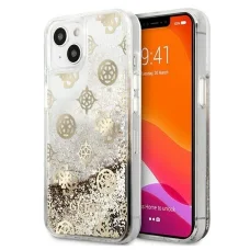 Guess GUHCP13SLGPEGO iPhone 13 mini 5.4" arany/arany keménytok Peony Liquid Glitter