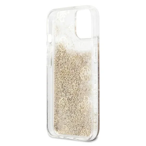 Guess GUHCP13SLGPEGO iPhone 13 mini 5.4" arany/arany keménytok Peony Liquid Glitter - 7