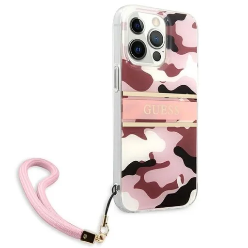 Guess GUHCP13XKCABPI iPhone 13 Pro Max 6.7" pink/pink merev tok Camo Strap Collection - 4