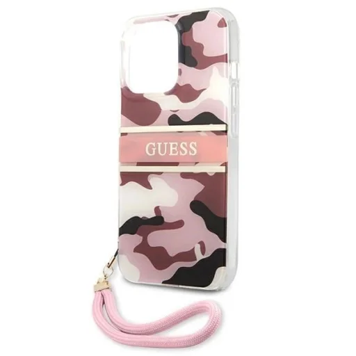 Guess GUHCP13XKCABPI iPhone 13 Pro Max 6.7" pink/pink merev tok Camo Strap Collection - 6