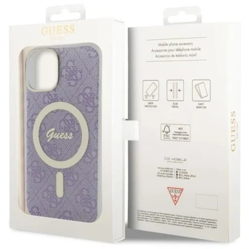 Guess GUHMP14MH4STU iPhone 14 Plus 6.7" lila/lila keménytok 4G MagSafe tok - 8