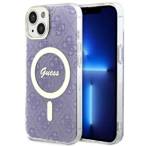 Guess GUHMP14MH4STU iPhone 14 Plus 6.7" lila/lila keménytok 4G MagSafe tok - 1