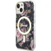 Guess GUHMP14MHCFWSK iPhone 14 Plus 6.7" fekete/fekete keménytok Flower MagSafe tok - 2