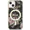 Guess GUHMP14MHCFWSK iPhone 14 Plus 6.7" fekete/fekete keménytok Flower MagSafe tok - 3
