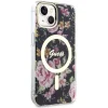 Guess GUHMP14MHCFWSK iPhone 14 Plus 6.7" fekete/fekete keménytok Flower MagSafe tok - 4
