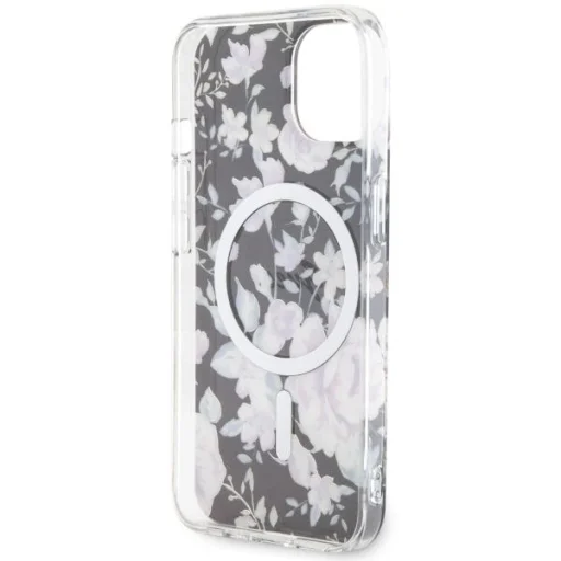 Guess GUHMP14MHCFWSK iPhone 14 Plus 6.7" fekete/fekete keménytok Flower MagSafe tok - 7