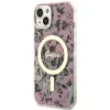 Guess GUHMP14MHCFWSP iPhone 14 Plus 6.7" pink/pink kemény tok Flower MagSafe thumbnail