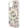 Guess GUHMP14MHCFWSP iPhone 14 Plus 6.7" pink/pink kemény tok Flower MagSafe thumbnail