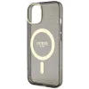 Guess GUHMP14MHCMCGK iPhone 14 Plus 6.7" fekete/fekete kemény tok Glitter Gold MagSafe tok thumbnail
