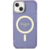 Guess Glitter Gold MagSafe tok iPhone 14 - lila thumbnail