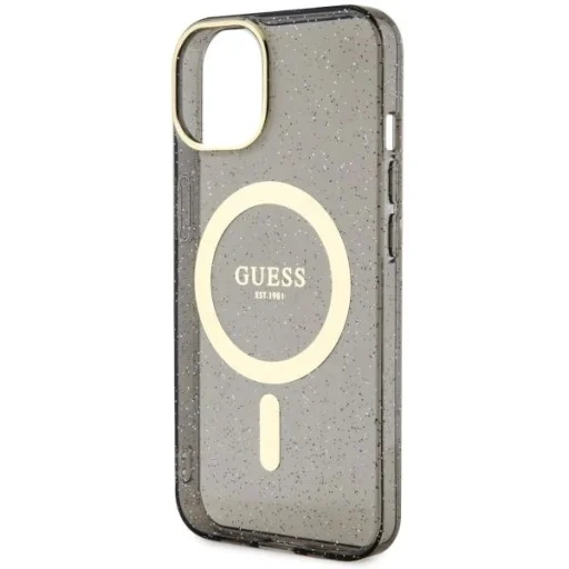 Guess Glitter Gold MagSafe tok iPhone 14 - fekete - 6