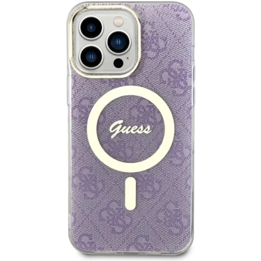 Guess GUHMP14XH4STU iPhone 14 Pro Max 6.7" lila/lila keménytok 4G MagSafe tok - 3
