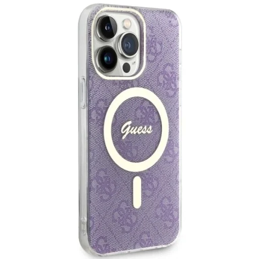 Guess GUHMP14XH4STU iPhone 14 Pro Max 6.7" lila/lila keménytok 4G MagSafe tok - 4