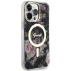 Guess GUHMP14XHCFWSK iPhone 14 Pro Max 6.7" fekete/fekete kemény tok Flower MagSafe - 4