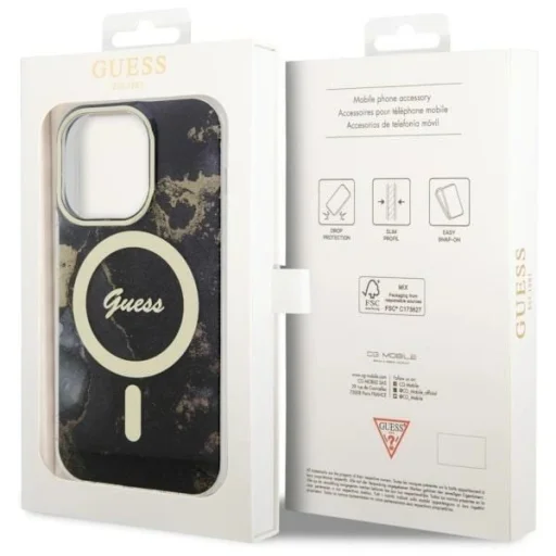 Guess Golden Marble MagSafe iPhone 14 Pro Max tok, - 8