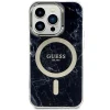 Guess GUHMP14LPCUMAK iPhone 14 Pro 6.1" fekete/fekete keménytok Márvány MagSafe tok - 3