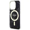 Guess GUHMP14LPCUMAK iPhone 14 Pro 6.1" fekete/fekete keménytok Márvány MagSafe tok - 6