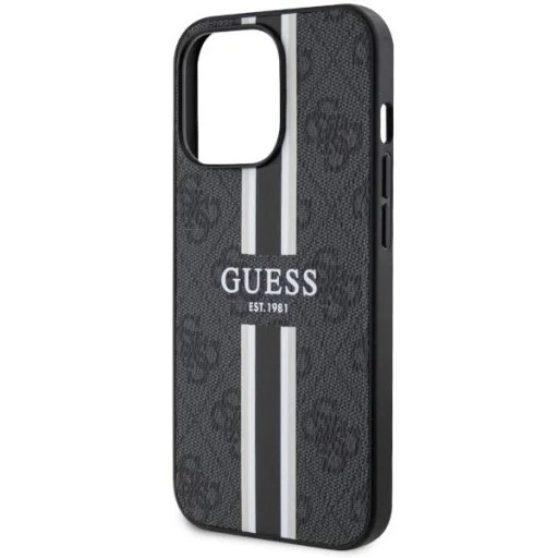 Guess GUHMP13XP4RPSK iPhone 13 Pro Max 6.7" fekete/fekete kemény tok 4G Printed Stripes MagSafe tok - 6