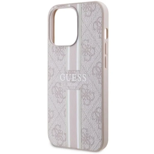Guess GUHMP13LP4RPSP iPhone 13 Pro / 13 6.1" pink/pink telefontok 4G Printed Stripes MagSafe tok - 6
