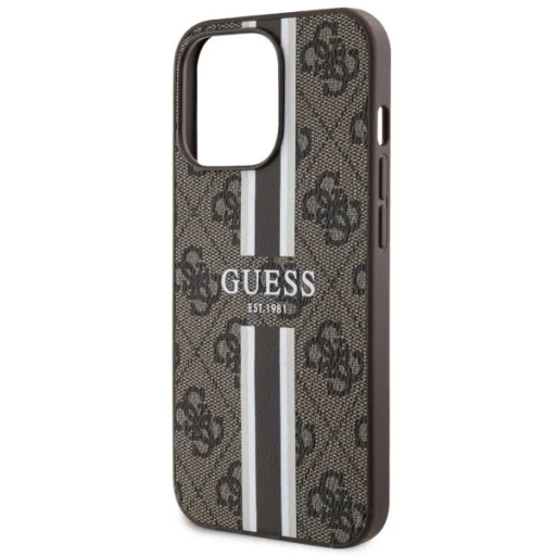 Guess GUHMP13LP4RPSW iPhone 13 Pro / 13 6.1" barna/barna telefontok 4G Printed Stripes MagSafe tok - 6