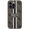 Guess GUHMP13XP4RPSW iPhone 13 Pro Max 6.7" barna/barna keménytok 4G Printed Stripes MagSafe tok - 3