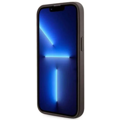 Guess GUHMP13XP4RPSW iPhone 13 Pro Max 6.7" barna/barna keménytok 4G Printed Stripes MagSafe tok - 5