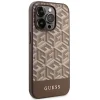 Guess GUHMP14LHGCFSEW iPhone 14 Pro 6.1" barna/barna kemény tok GCube Stripes MagSafe tok thumbnail