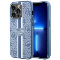 Guess GUHMP14LP4RPSB iPhone 14 Pro 6.1" kék/kék keménytok 4G Printed Stripes MagSafe tok