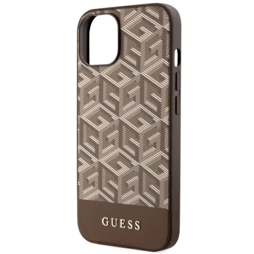 Guess GUHMP14MHGCFSEW iPhone 14 Plus 6.7" barna/barna kemény tok GCube Stripes MagSafe tok - 6