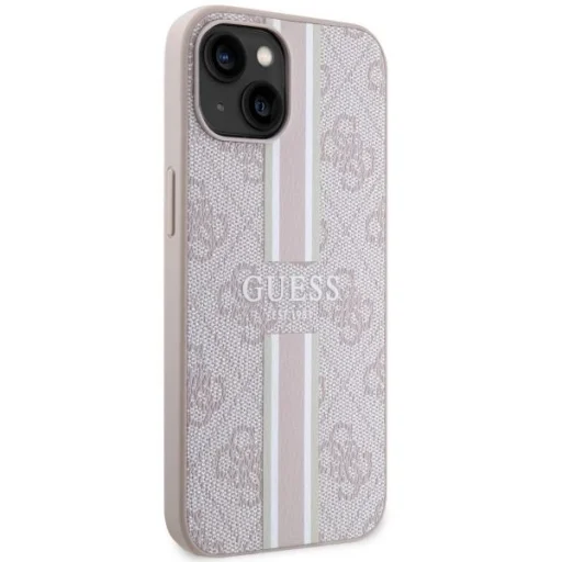 Guess GUHMP14MP4RPSP iPhone 14 Plus 6.7" ružový hardcase 4G Printed Stripes MagSafe puzdro - 4
