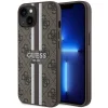 Guess GUHMP14MP4RPSW iPhone 14 Plus 6.7" barna/barna keménytok 4G Printed Stripes MagSafe tok - 1