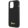 Guess GUHCP13XLSLMGBK iPhone 13 Pro Max 6.7" fekete/fekete hardcase Szilikon Script Arany Logó tok thumbnail