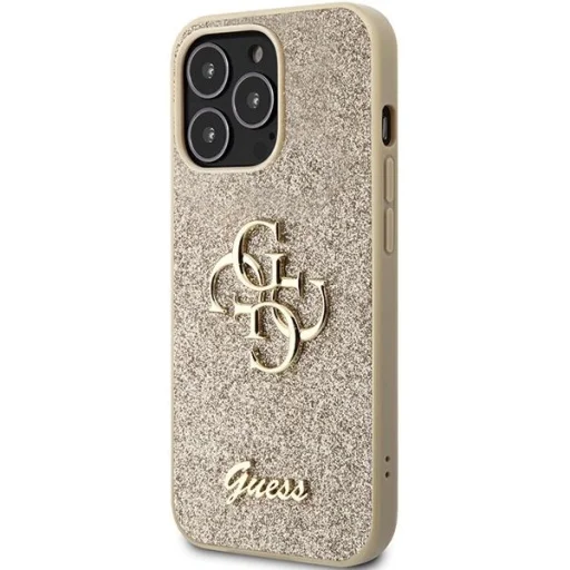 Guess GUHCP13XHG4SGD tok iPhone 13 Pro Max 6.7"-hez - arany Glitter Script Big 4G - 2
