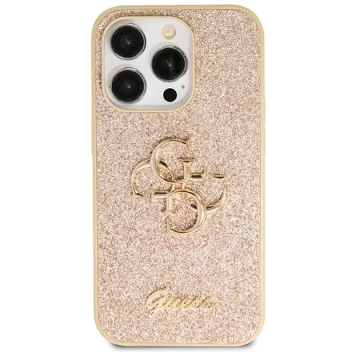 Guess GUHCP14LHG4SGD tok iPhone 14 Pro - arany Glitter Script Big 4G - 3