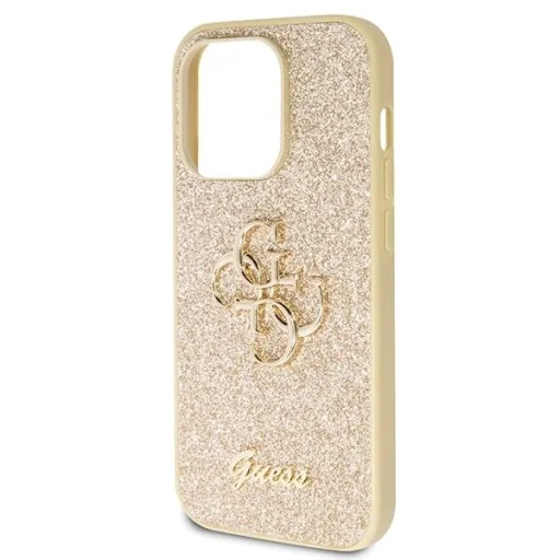 Guess GUHCP14LHG4SGD tok iPhone 14 Pro - arany Glitter Script Big 4G - 6
