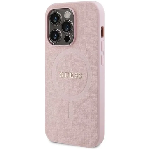 Guess GUHMP13LPSAHMCP tok iPhone 13 Pro / 13 - pink Saffiano MagSafe - 2