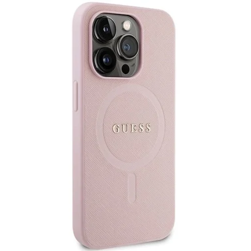 Guess GUHMP13LPSAHMCP tok iPhone 13 Pro / 13 - pink Saffiano MagSafe - 4