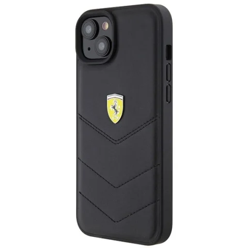 Ferrari FEHCP15MRDUK iPhone 15 Plus 6.7" fekete/fekete kemény tok Quilted Metal Logo - 2
