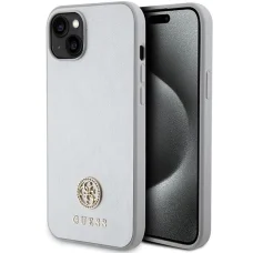 Guess GUHCP15MPS4DGPS iPhone 15 Plus 6.7" ezüst/ezüst keménytok Strass Metal Logo tok