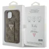 Guess Grip Stand 4G Triangle Strass tok iPhone 15 - barna thumbnail