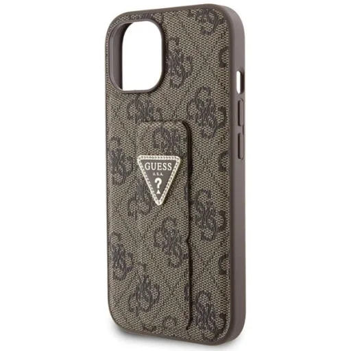 Guess Grip Stand 4G Triangle Strass tok iPhone 15 - barna - 6