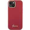 Guess Silicone Script Metal Logo & Frame tok iPhone 15 - piros thumbnail
