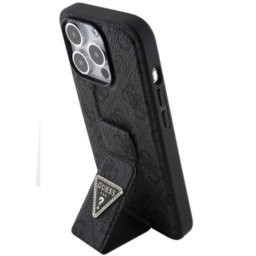 Guess Grip Stand 4G Triangle Strass tok iPhone 15 Pro Max - fekete - 2