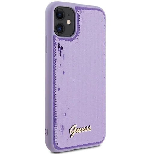 Guess Sequin Script Metal tok iPhone 11 - lila - 4