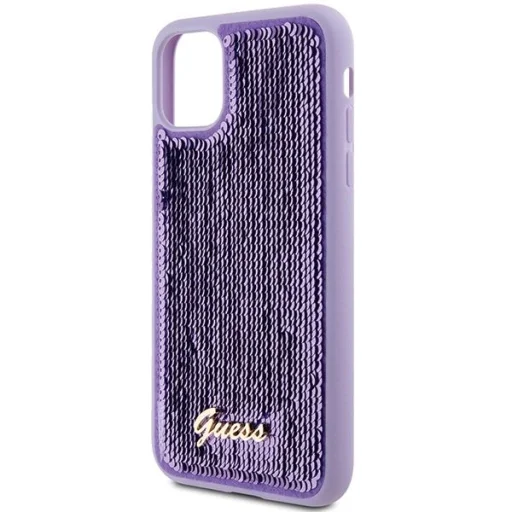 Guess Sequin Script Metal tok iPhone 11 - lila - 6