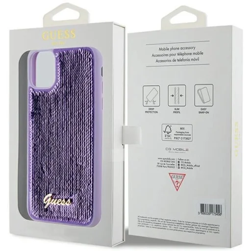Guess Sequin Script Metal tok iPhone 11 - lila - 8
