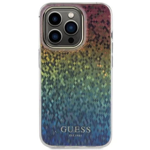 Guess IML Faceted Mirror Disco Iridescent tok iPhone 14 Pro - többszínű - 3