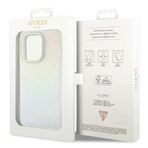 Guess IML Faceted Mirror Disco Iridescent tok iPhone 14 Pro - többszínű - 8