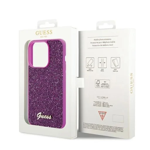 Guess Disco Metal Script tok iPhone 14 Pro - fukszia - 8